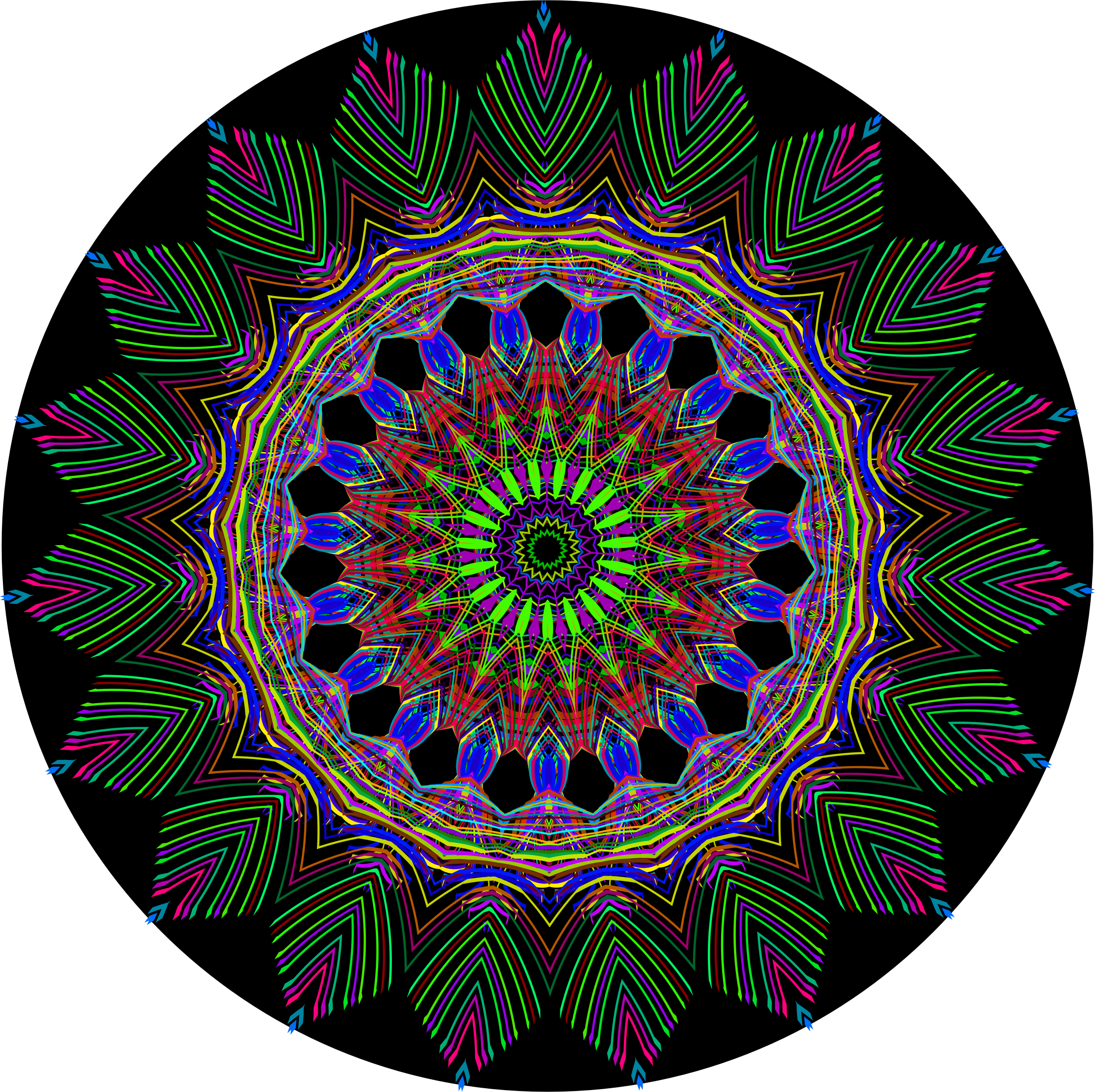 Geometric 7 With Background - Circle (2308x2302)