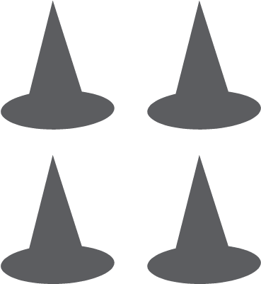 Chalkboard Label Witch Hat Collection Wall Quotes Wall - Circle (450x450)