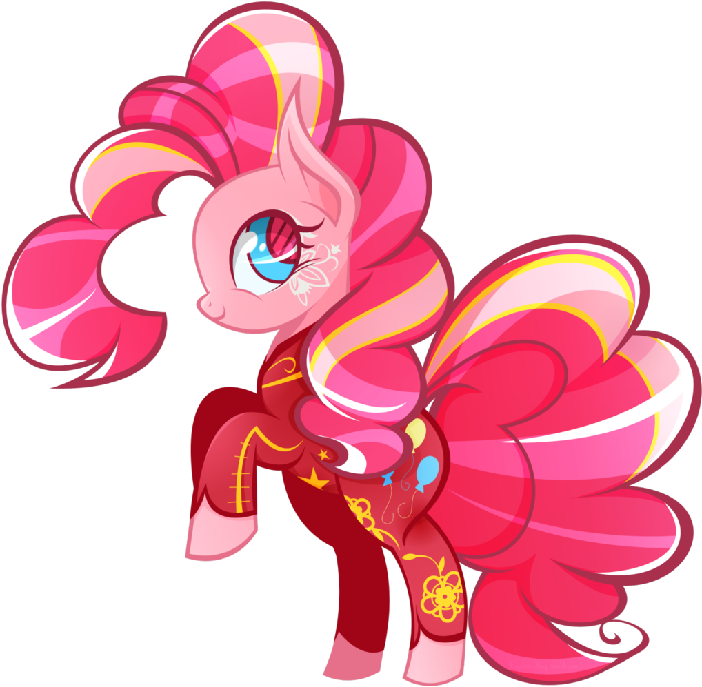 Euphoriapony, Cheongsam, Chinese New Year, Clothes, - Pinkie Pie (1047x1024)