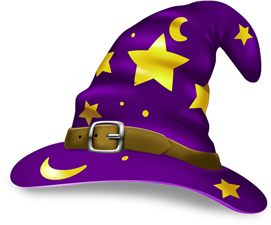 Adding Shadows And Highlights In Photoshop - Purple Wizard Hat Png (600x600)