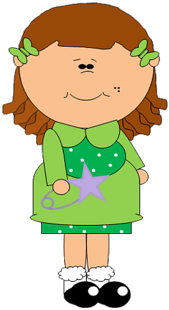 Cute Little Girl Cartoon Images 12, Buy Clip Art - Safety Pin (720x720)