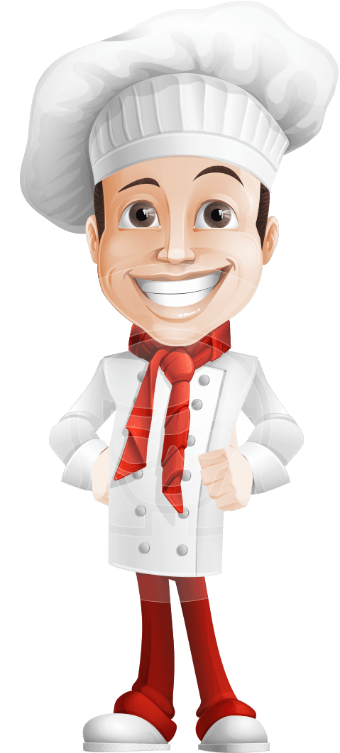 Male Chef Vector Cartoon Character - Cartoon (744x1060)