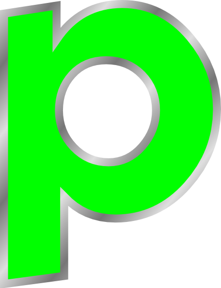 P маленький. Letter p. B clip