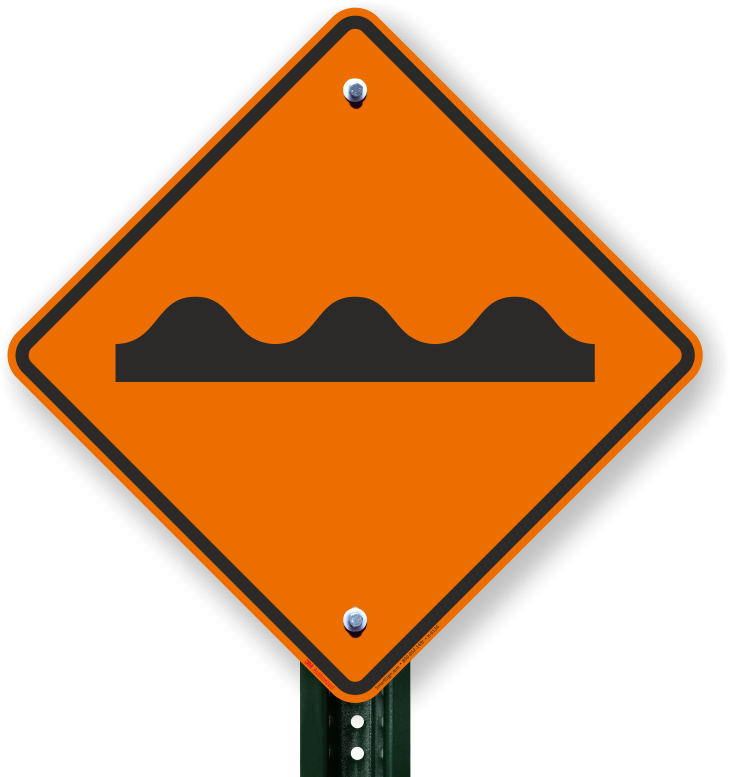 Speed Bump Sign With Symbol - Right Clipart (800x800)