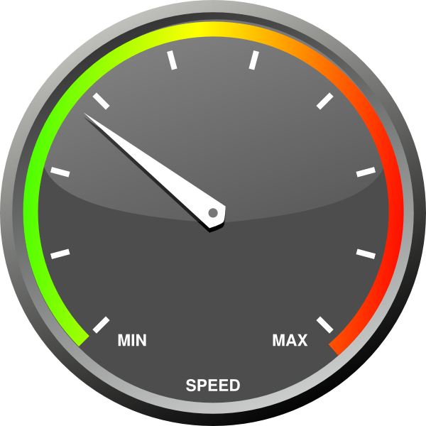 Speedometer Clip Art - Speed Meter Icon Png (600x600)