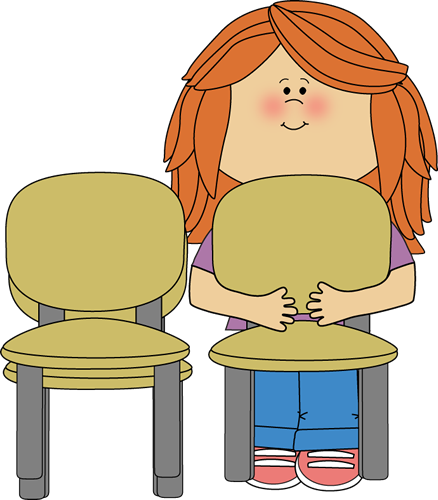 Girl Classroom Chair Stacker Clip Art - Chair Stacker Clipart (438x500)