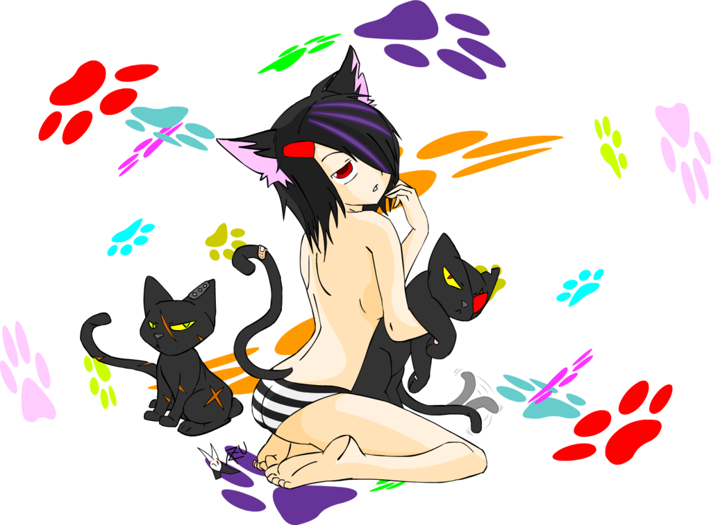 Cat Girl By Kaji Zu - Cartoon (1024x757)
