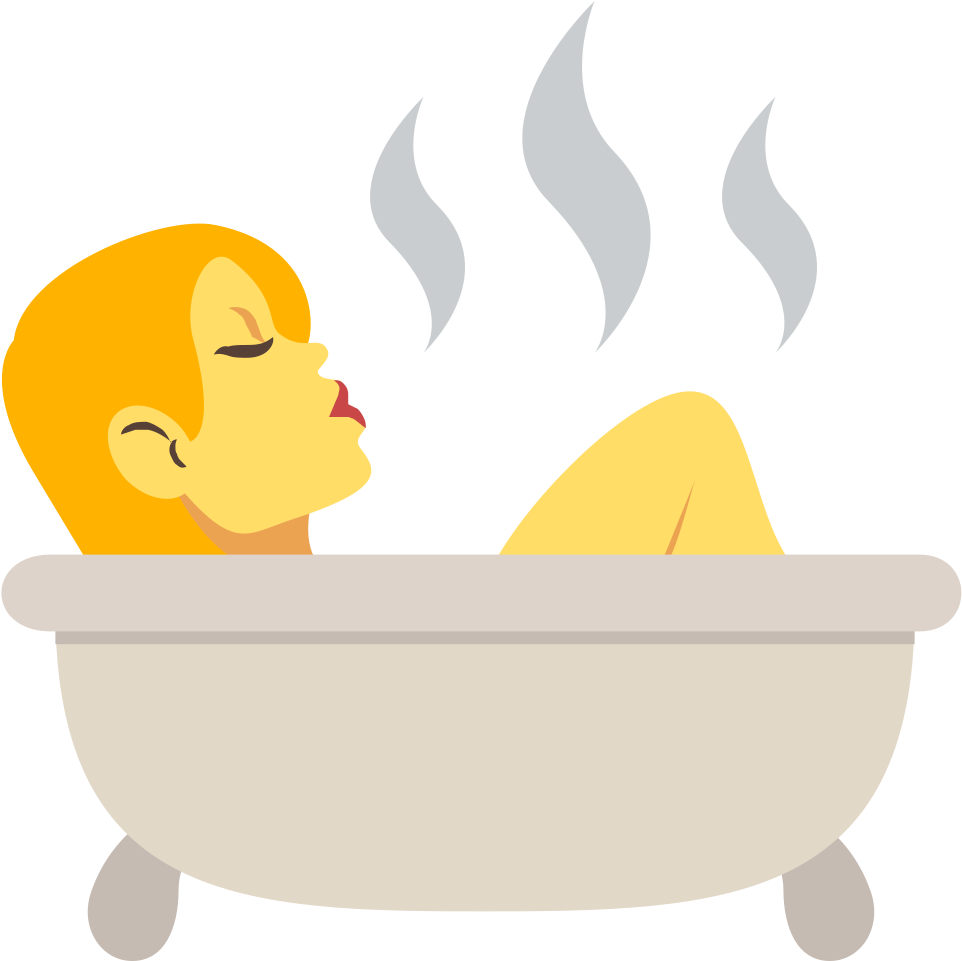 File - Emojione 1f6c0 - Svg - Emoji Taking A Bath (1024x1024)