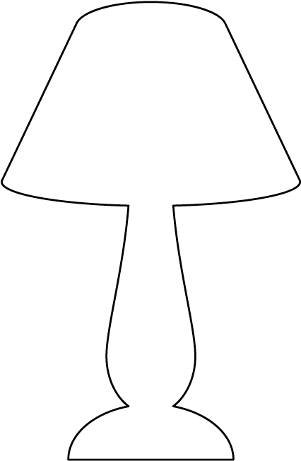 Lamp Outline - Lampshade (550x712)
