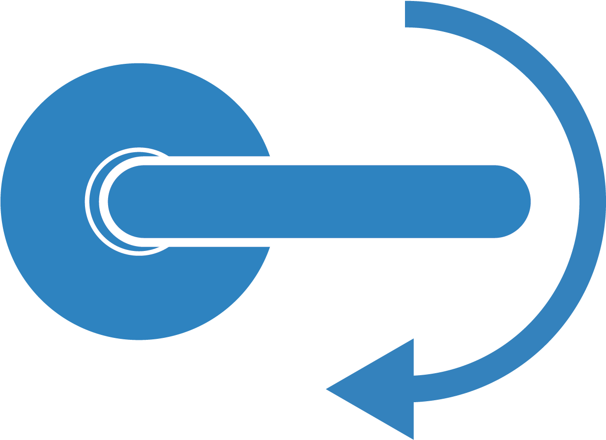 Easy Open/close Door Handle - Electric Blue (1250x1250)