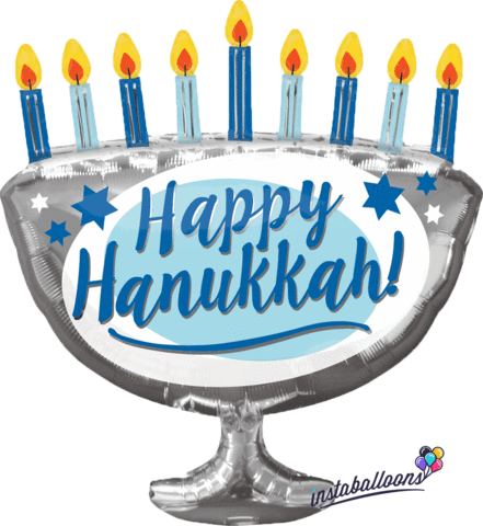 Happy Hanukkah Menorah Large 29" Balloon - Hanukkah Menorah (941x1024)