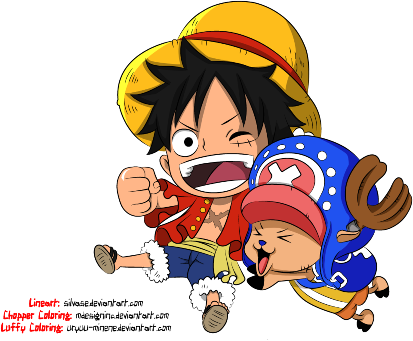Chibi Luffy And Chopper Collab By Mdesigninc - Chibi Luffy And Chopper (1024x724)