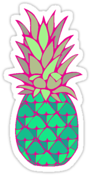 Colorful Pineapple By Mzawesomechic - Pine Apple Clipart (375x360)