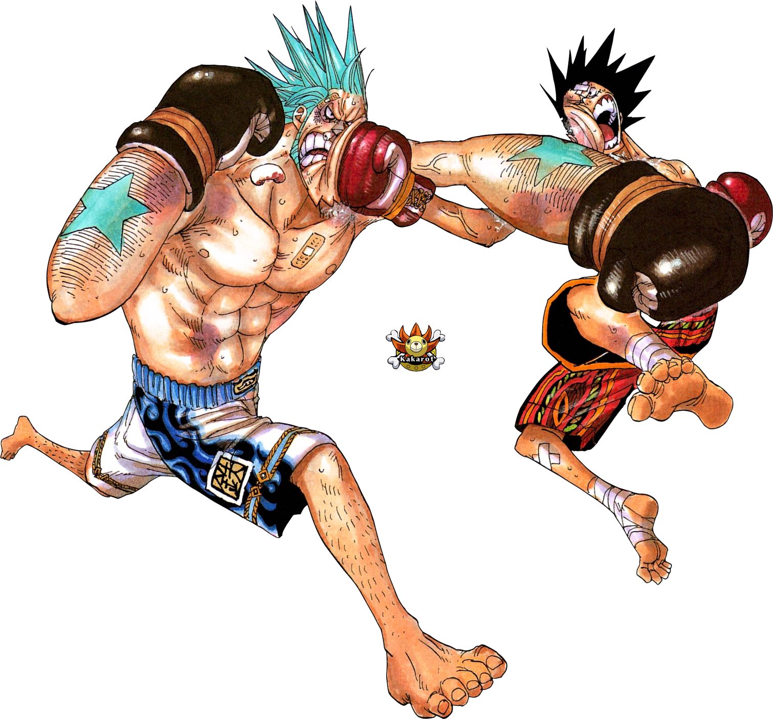 Burning Blood Franky Monkey D - One Piece Luffy And Franky (1511x1407)