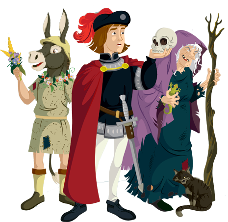 Know The Characters - Shakespeare (usborne Activities Sticker Dressing) (465x452)