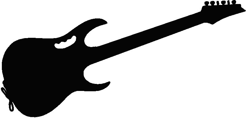 Guitars - Silueta Guitarras Png (800x384)