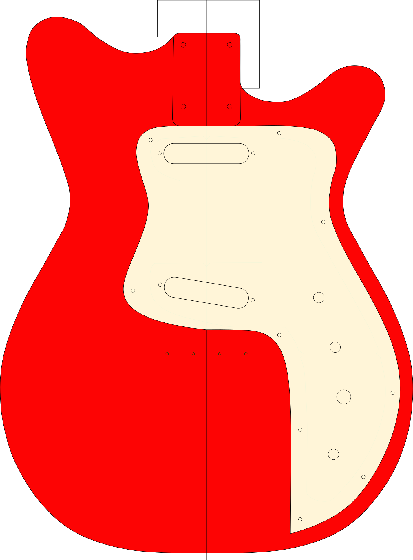 I Took Inspiration From A Few Guitars I Like, Including, - Electric Guitar (1426x1933)