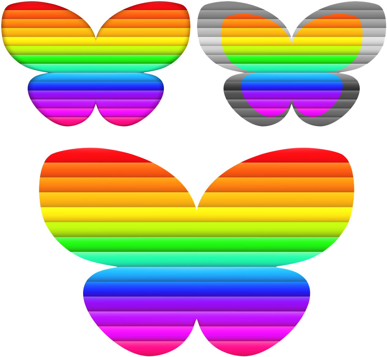 Butterfly Color Colorful Png Image - Icon (1280x1213)