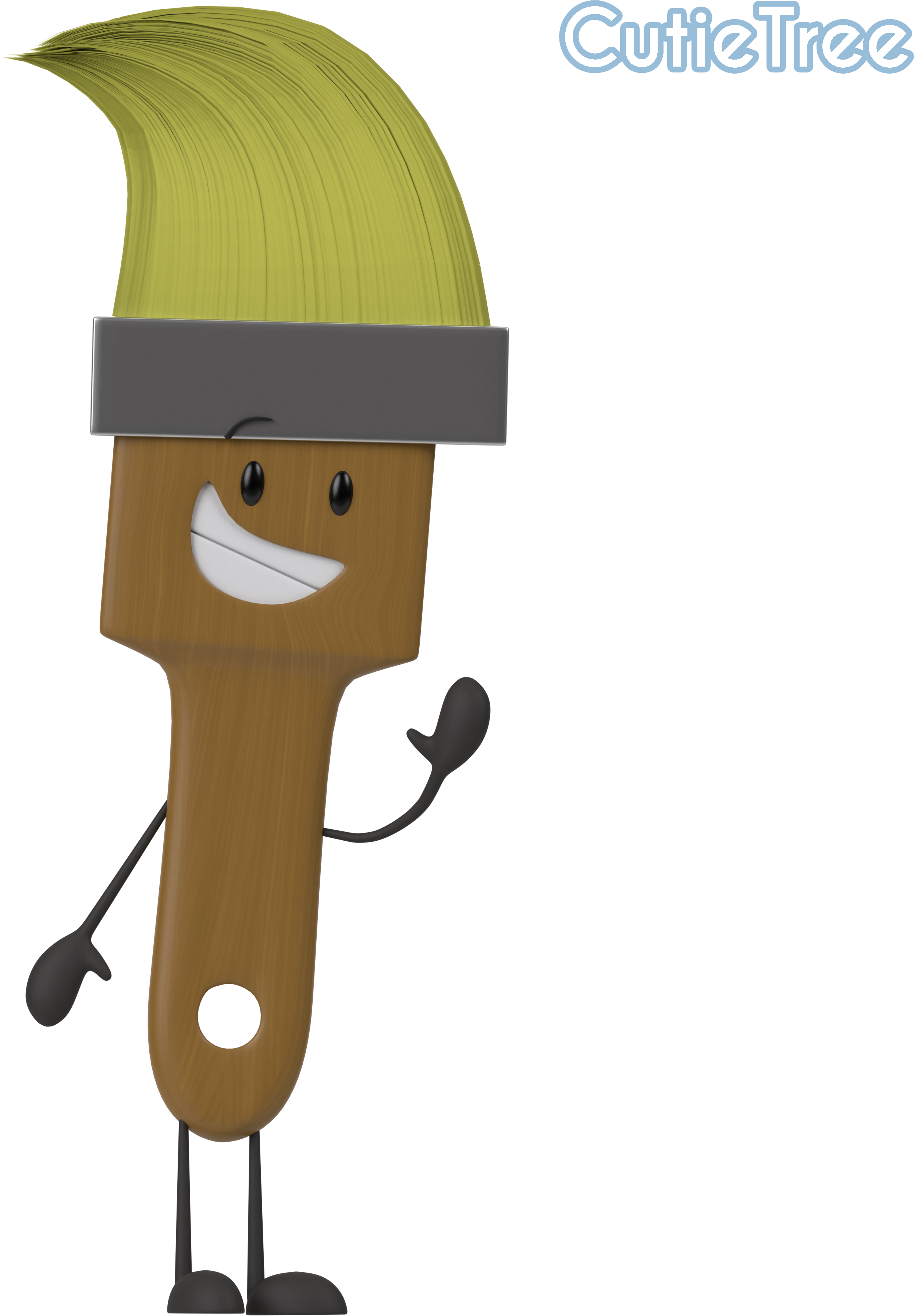 -paintbrush By Cutietree - Inanimate Insanity Paintbrush Fanart (3640x3640)