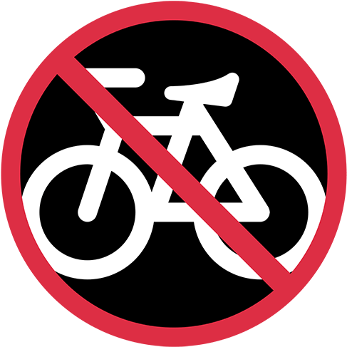 No Bicycles - No Bike Emoji (512x512)
