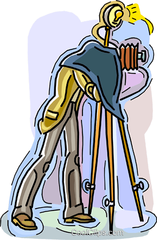 Man Filming With Old Camera Royalty Free Vector Clip - Cartoon (314x480)