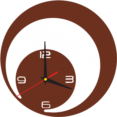 Desing Wall Clock John Color - Plastic (458x606)