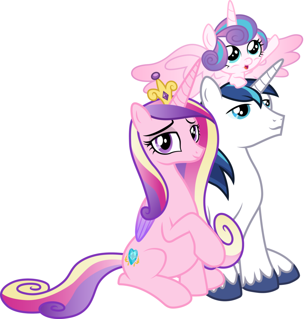 You Can Click Above To Reveal The Image Just This Once, - Shining Armor Cadence And Flurry Heart (976x1024)