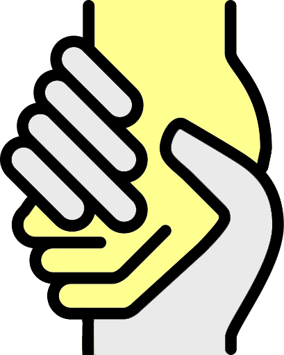 Change Never Happens In Times Of Comfort Or Familiarity - Helping Hands Icon Png (409x512)