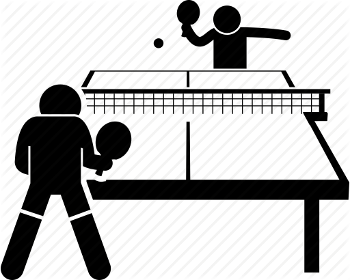 Ping Pong Clipart Table Tennis Player - Table Tennis (512x410)