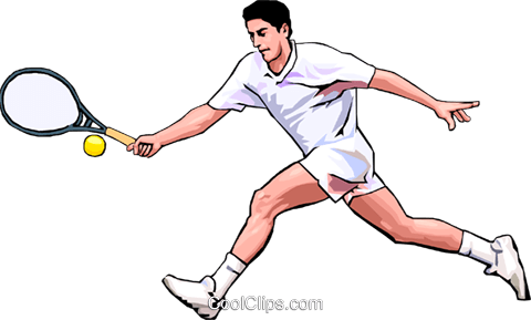 Tennis Player Royalty Free Vector Clip Art Illustration - Soft Tennis (480x289)