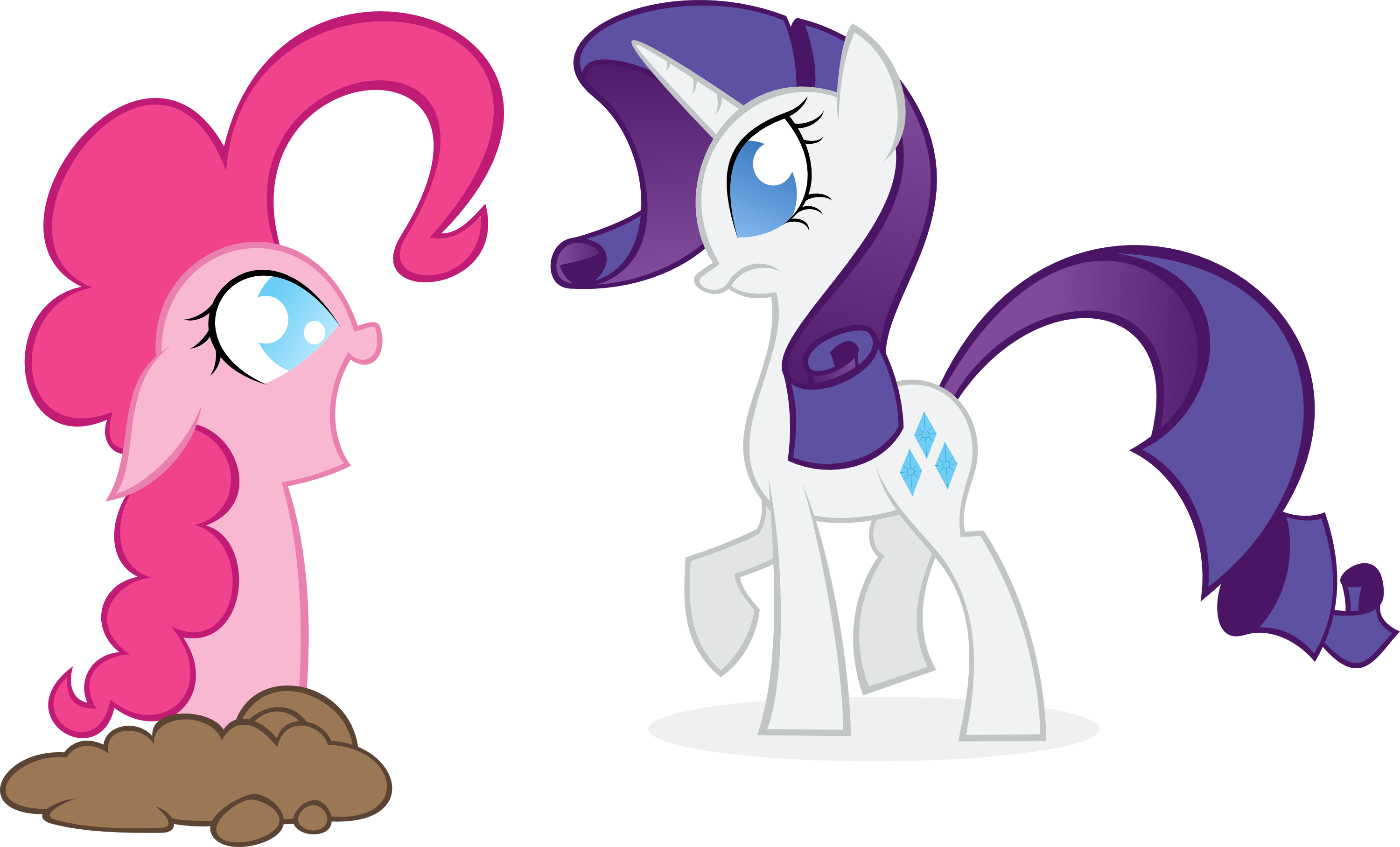 Pinkie Pie Rarity Pony Pink Purple Mammal Cartoon Vertebrate - Horse (3000x1815)