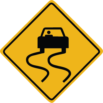 Slippery When Wet Wall Graphic - Slippery When Wet Sign Clipart (362x361)