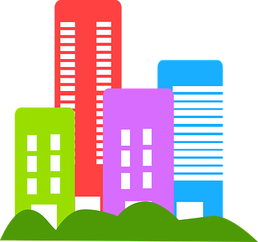 Apartments, Buildings, Construction - Building Clipart (363x340)