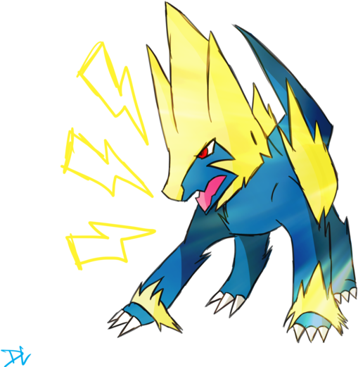 Manectric By Dc-san - Illustration (600x536)