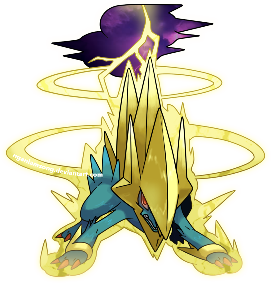 Mega Manectric By Nganlamsong On Deviantart - Mega Manectric Fan Art (875x913)