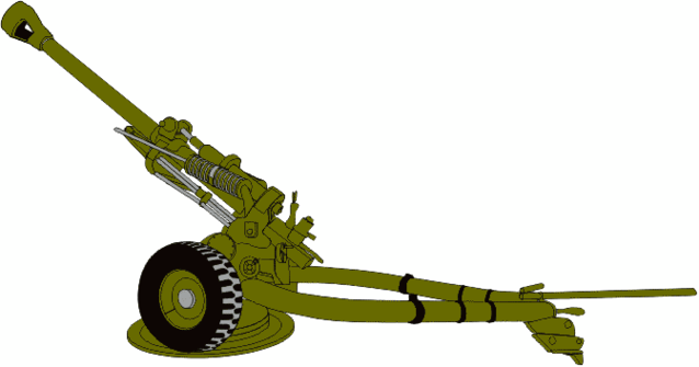 Artillery Clipart Transparent - Artillery Gun Clipart (638x335)