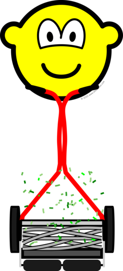 Lawn Mower Buddy Icon - Smiley (244x534)