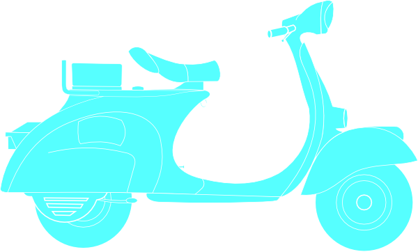 Turquoise Scooter Svg Clip Arts 600 X 362 Px - Kata Kata Anak Vespa Extreme (600x362)