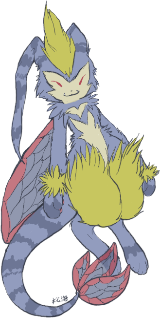 Myart Pokemon Pkmn Fusion Manectric Flygon Snorlax - Cartoon (329x651)