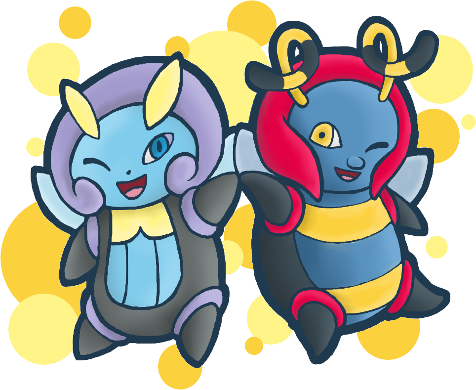 Volbeat Illumise Mawile Exploud Shedinja Ignacio Cariman - Pokémon Universe (1000x800)