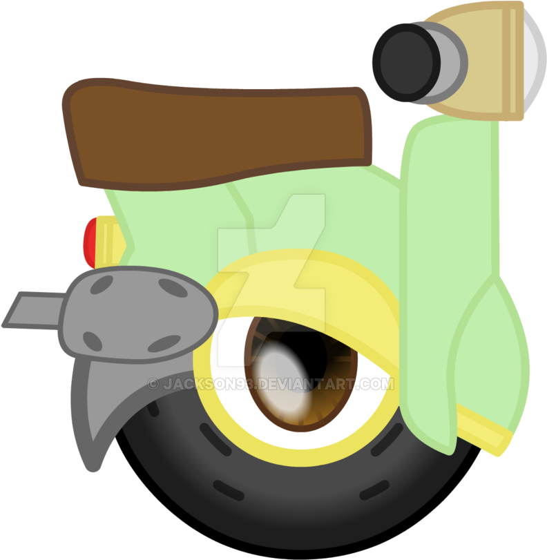 Wheelie Scooter By Jackson93 - Cartoon (800x811)