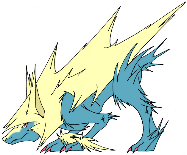 310 Mega Manectric / Proud-piece By Kuruttra - Manectric (628x519)