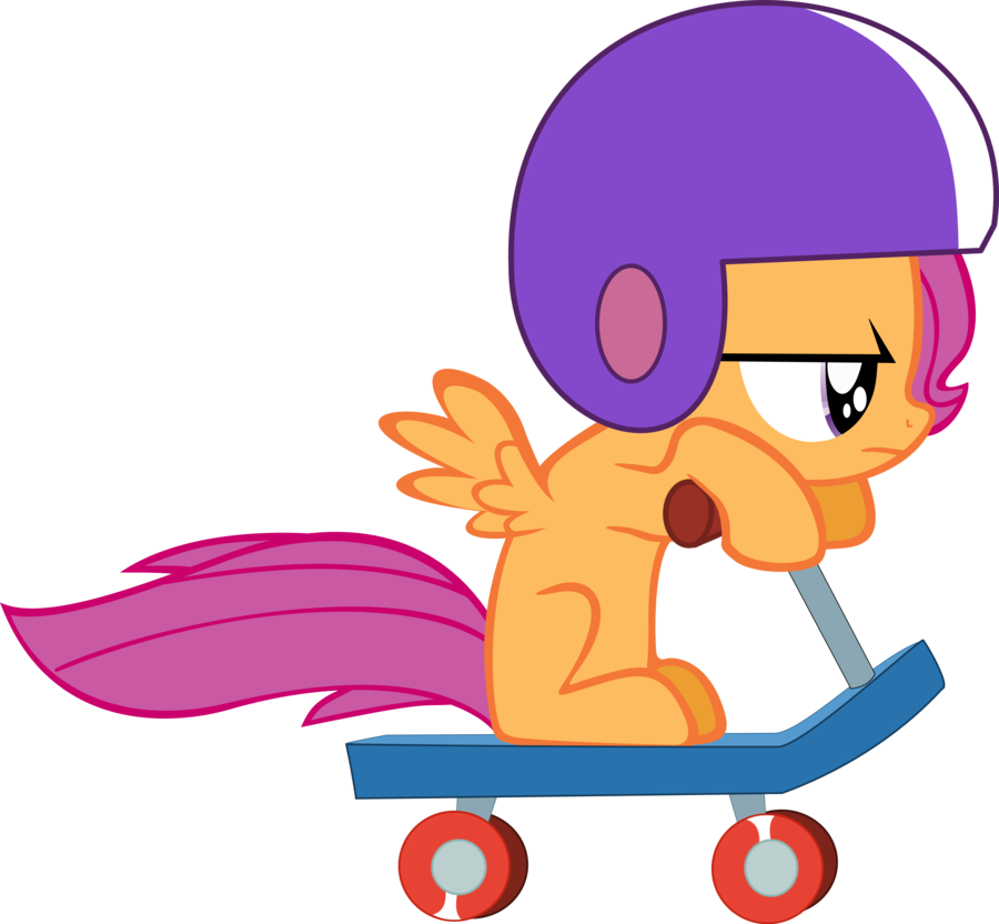 Scootaloo On A Scooter By Jeosadn - Scootaloo On Her Scooter (900x832)