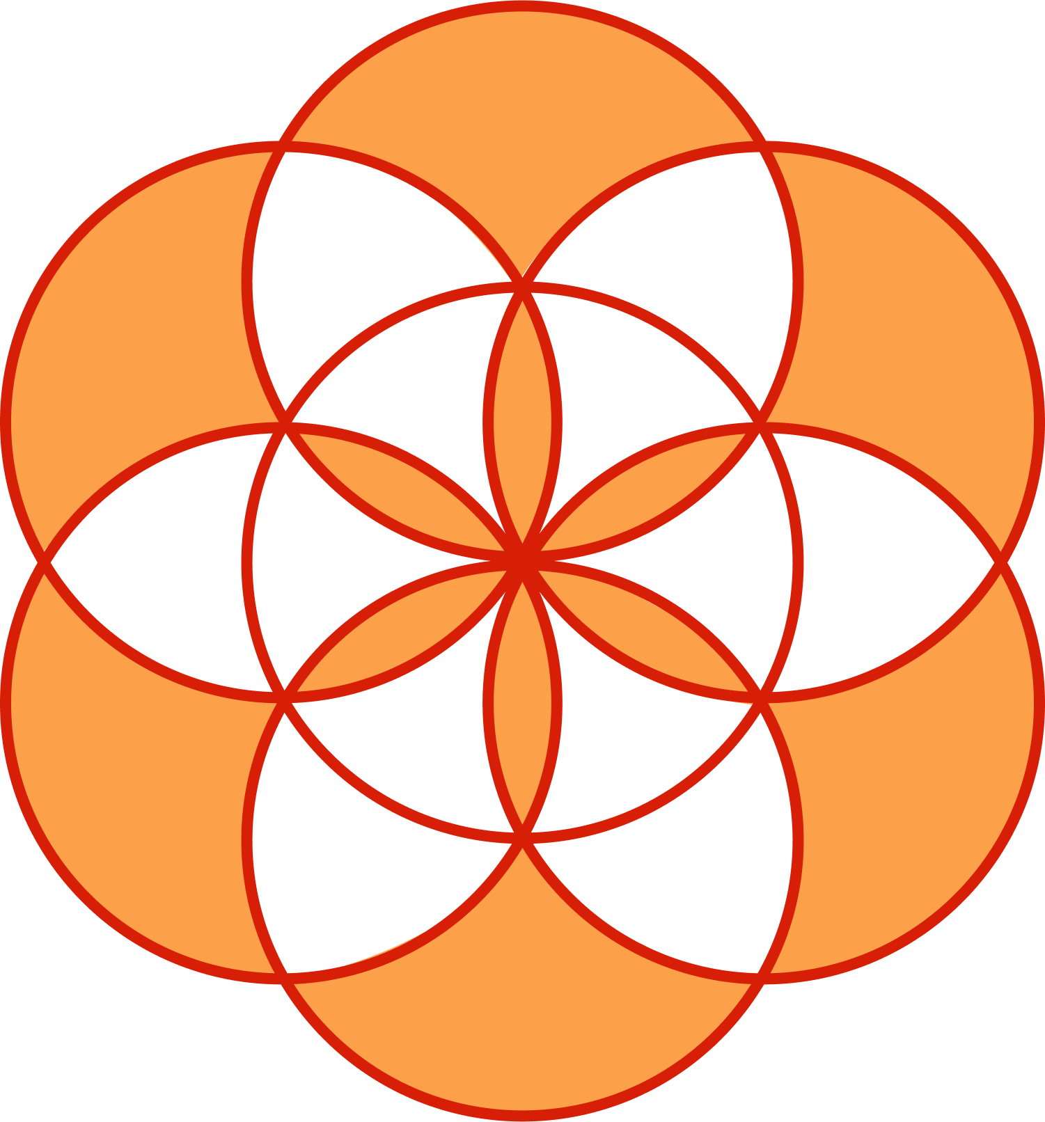 Mathematics Of Art - Overlapping Circles Grid (1501x1612)