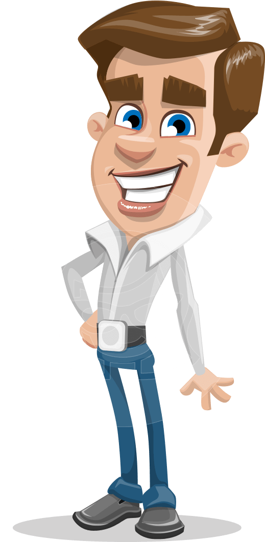 Cartoon Vector Character Of A Male With Shirt And Jeans - Free Cartoon Character Graphic Mama (744x1060)