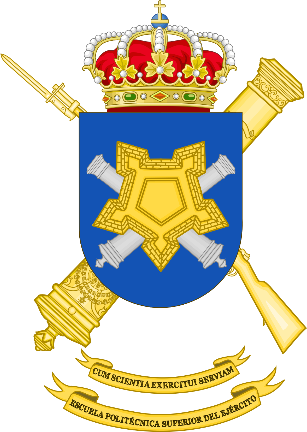 Escuela Politécnica Superior Del Ejército - Insignia Artilleria Antiaerea Raaa72 (1200x1695)
