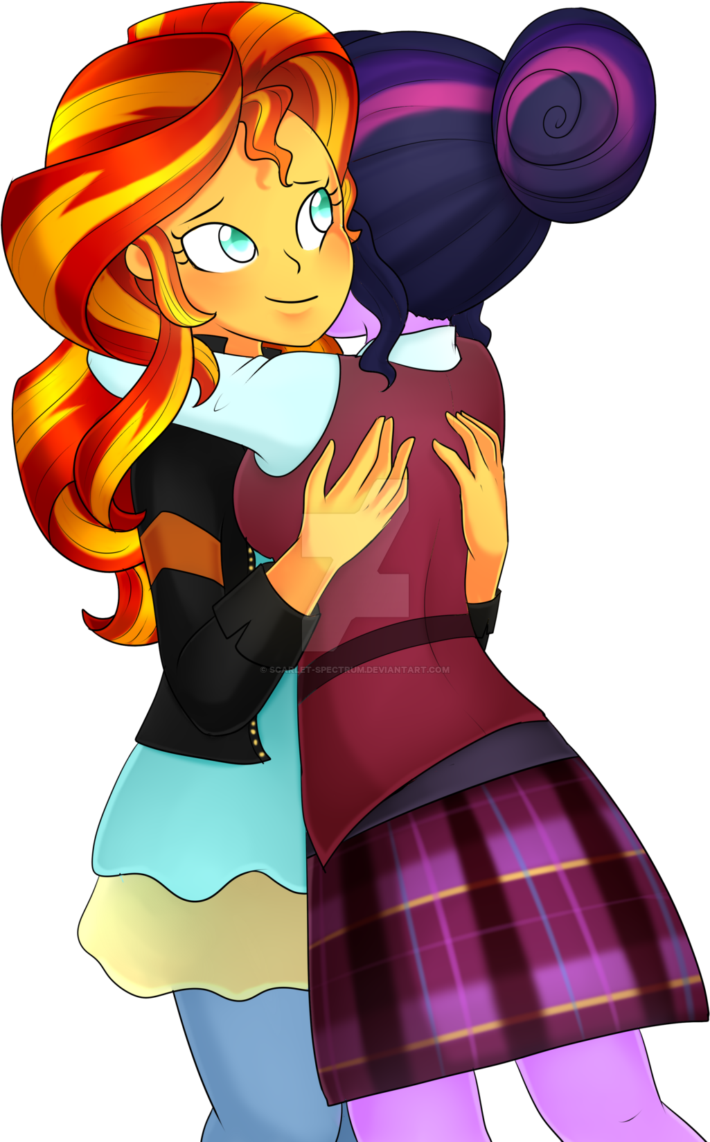 Scarlet-spectrum, Crystal Prep Academy, Cute, Equestria - Sunset And Sci Twilight (1024x1663)