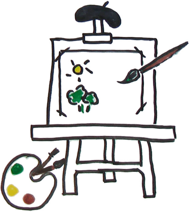 Paints And Art Supplies At The Cabins - Art (618x692)