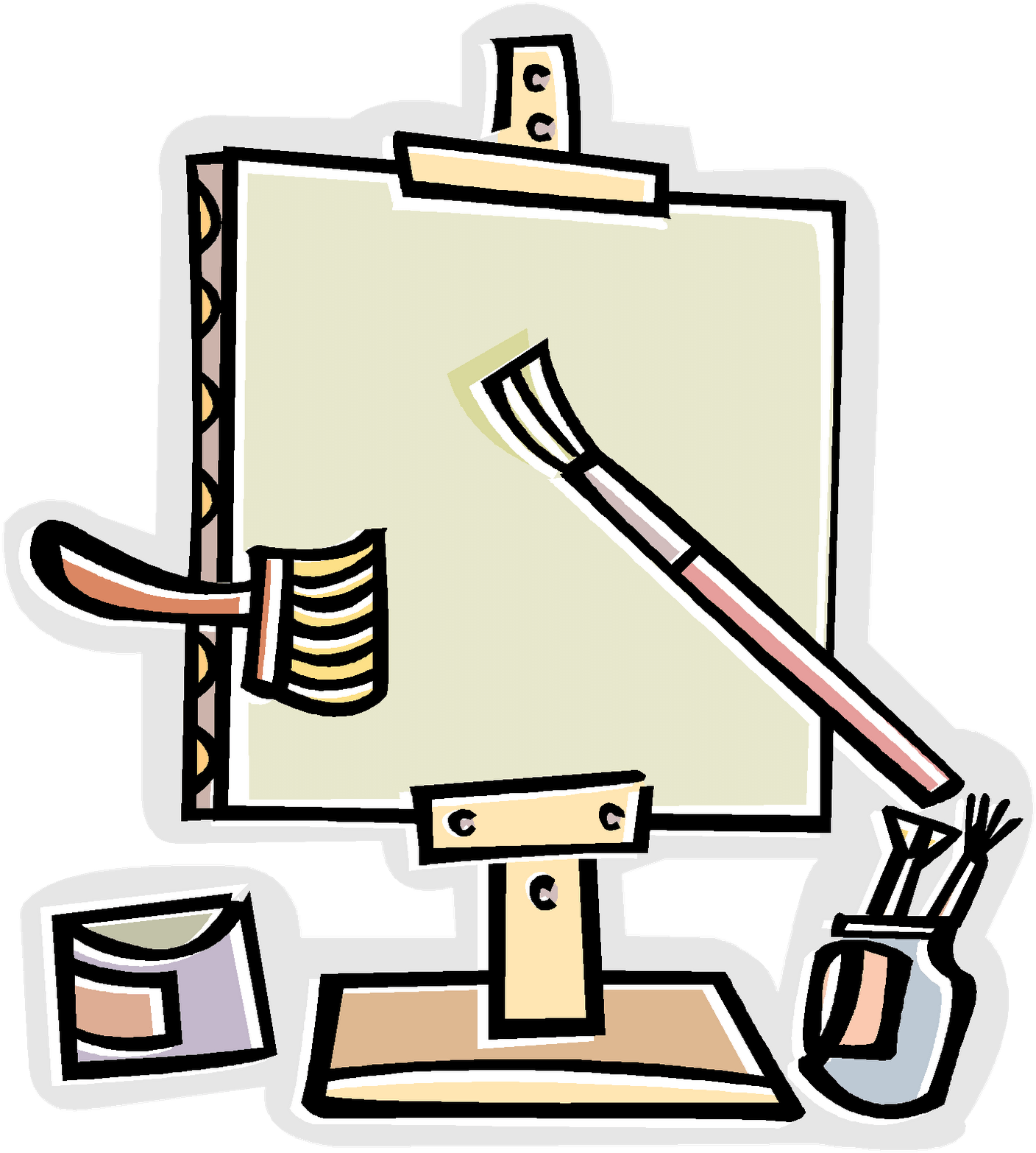 Art Supplies Clipart - Art Supplies Clipart (1442x1600)