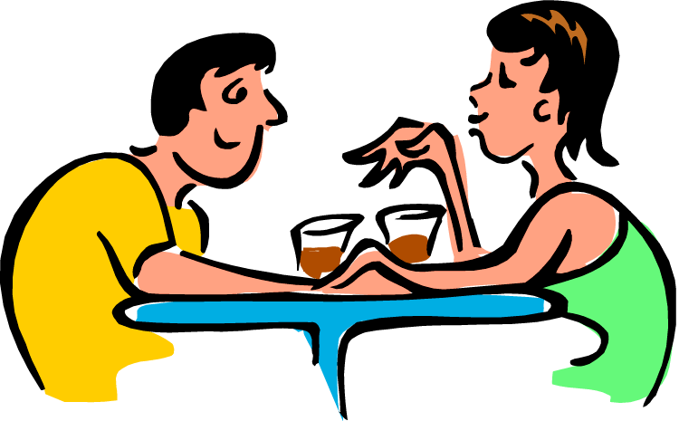Husband And Wife Talking Clipart (750x465)